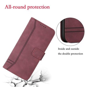 Étui en cuir PU à rabat magnétique fin, couleur unie, boucle latérale, motif en relief en forme de cœur pour Oukitel C3/C2/C69/C68/C62 Pro - Product Image 5