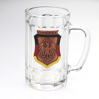 Vente en gros, mug à bière en verre souvenir touristique allemand, logo personnalisé, design tendance