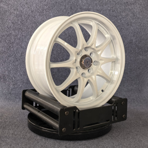 ล้อแม็กซ์อลูมิเนียมอัลลอย A356.2 CE28 ขนาด 15 นิ้ว สีขาว สำหรับรถยนต์, ขอบล้ออัลลอย PCD 4/100/114.3 เหมาะสำหรับ Subaru, Honda Civic - Product Image 3