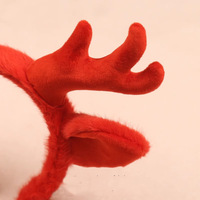 Grand bandeau en peluche Antler Cartoon Décoration de Noël Elk Chapeaux Mignon Dragon Corne Bandeau haut de gamme