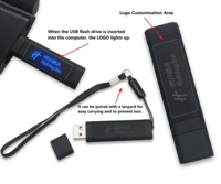 Venta al por mayor de China USB 3,0 Stick personalizado USB Pen Drive caja de plástico LED luminoso personalizado LOGO USB Flash Drive
