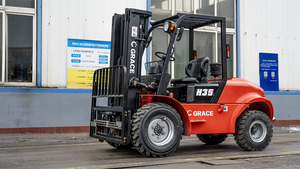 מלגזת דיזל שטח 3 טון 4 טון 5 טון שטח קשה 4x4 4x2 4wd עם תא נהג סגור מנוע יפני מחיר - Product Image 6