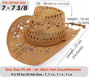 Sombrero de Vaquero de Piel Melesh para Mujer y Hombre con Ala Ancha Moldeable para Sol y Playa Estilo Western - Product Image 3