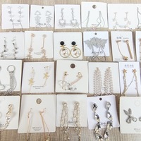 Vente en gros de boucles d'oreilles longues à la mode et de luxe pour femmes, lot mixte de boucles d'oreilles de style coréen, grandes boucles d'oreilles en forme de larme