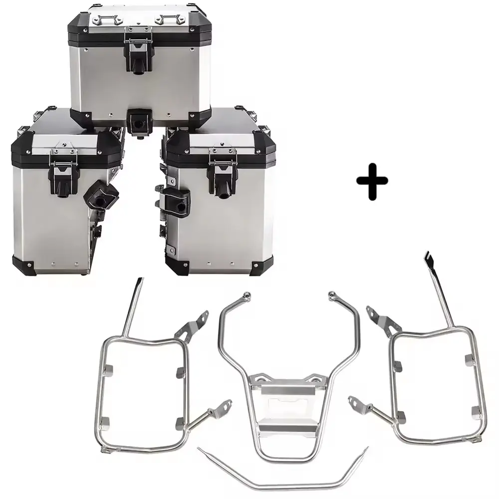 Boîte latérale et boîte de queue avec supports boîtes de queue de moto en alliage d'aluminium de haute qualité