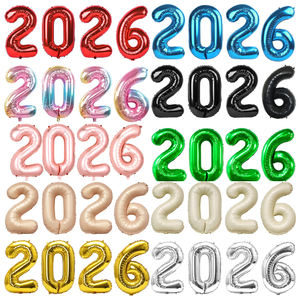 Ensemble de ballons métalliques numériques 2026 de 16/32/42 pouces, ballons en aluminium décoratifs pour la décoration de fête du Nouvel An - Product Image 6