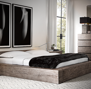 Meubles de chambre à coucher de luxe rétro américains, lit double, lit simple, meubles en bois massif, meubles sur mesure - Product Image 2