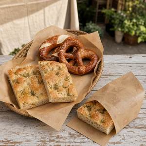 Papiers Kraft Naturels Anti-Graisse pour Emballages de Boulangerie, Café, Pâtisserie et Plats à Emporter - Product Image 1