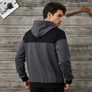 Sudadera con Capucha para Hombre, Corte Regular, Forro Polar, Diseño Color Block con Estampado Digital, Bolsillo Canguro, Estilo Casual, Ecológica - Product Image 6
