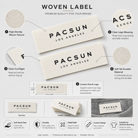Étiquette tissée personnalisée écologique haute densité avec logo 3D, thermocollante, pour vêtements et chaussures, en satin et caoutchouc, pliée au centre, découpée au laser