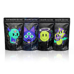 ถุงซิปล็อคแบบตั้งได้ขนาด 1 กรัม 3.5 กรัม 7 กรัม สำหรับบรรจุยาสูบ อาหาร และเมล็ดพืช พร้อมหน้าต่างใส วัสดุพลาสติกเกรดอาหาร แบบ Doypack  สามารถปรับแต่งได้ - Product Image 2