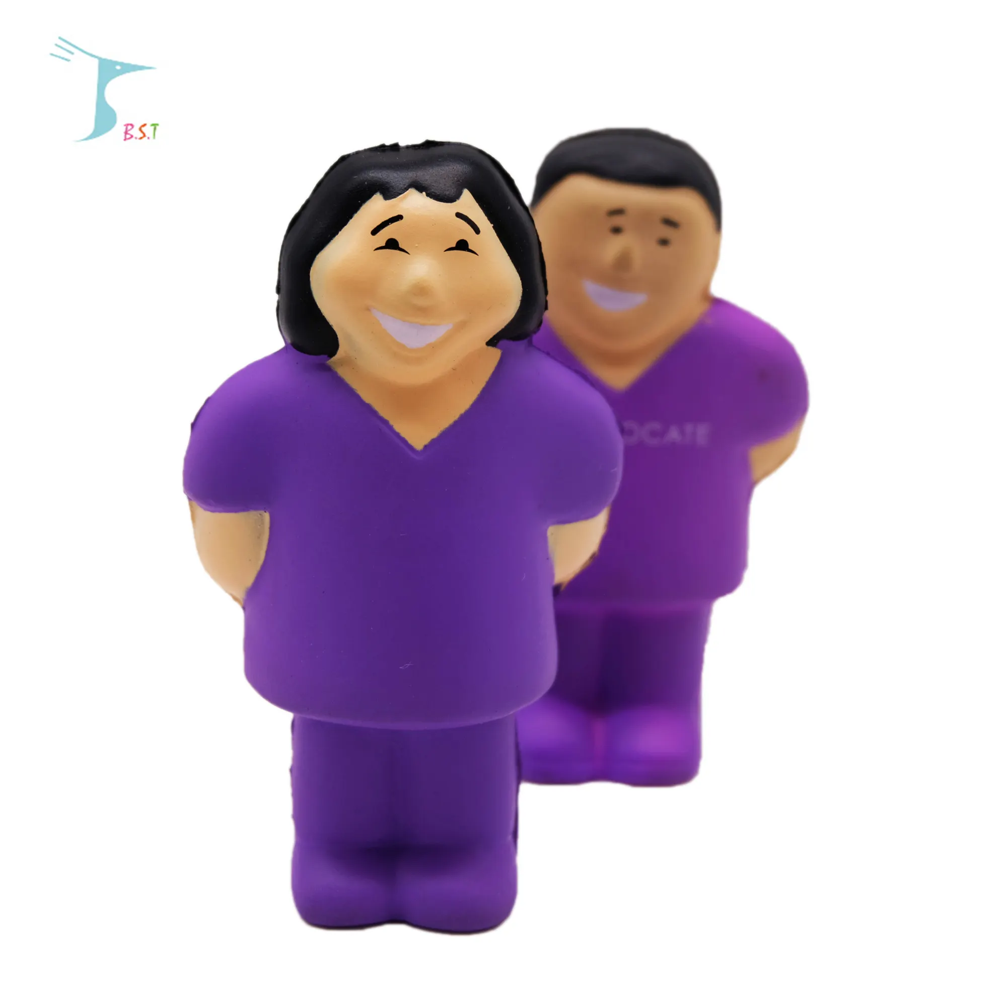 Squeeze pu foam stress female& male nurse toy /Anti-stress Pu foam female& male nurse shape character toy