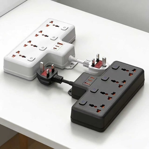 Nuovo Multipresa Universale con 3/4 Prese e Porte USB, <span class=keywords><strong>Corrente</strong></span> Nominale 16A, Presa Multipla con Interruttore, Certificata CE/KC - Product Image 1