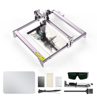 ATOMSTACK-máquina de grabado láser de acero inoxidable, dispositivo de grabado láser para joyería, código de cuero, piedra de granito, tamaño A5 PRO + 40W