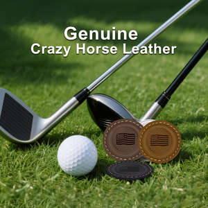 <span class=keywords><strong>Cadeau</strong></span> de marqueurs de balle de <span class=keywords><strong>golf</strong></span> de logo personnalisé plusieurs couleurs en cuir de haute qualité marqueur de balle de <span class=keywords><strong>golf</strong></span> pour la gravure au laser - Product Image 3
