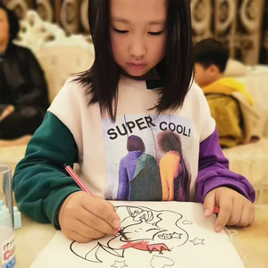 Dibujo para niños Diy juguete para regalo lienzo bolso de mano lleno de Color Diy ecológico Graffiti bolsa de lona de algodón - Product Image 5