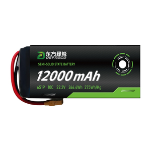 DEFNOCO 12Ah 12000mAh <span class=keywords><strong>6S1P</strong></span> 22.2v 세미 솔리드 스테이트 산업용 드론 배터리 팩 - Product Image 1