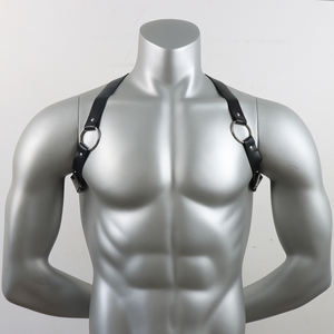 Cinture da uomo con imbracatura in pelle regolabile Gothic Punk Sexy Bondage bretelle in metallo spalline in stile gotico Punk - Product Image 1