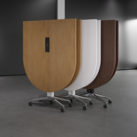 Table de conférence pliable moderne en bois massif avec pieds en métal pour la maison, le bureau, les salles de conférence, les hôtels, pieds réglables, respectueuse de l'environnement