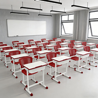Bureaux et chaises pour étudiants au design moderne, hauteur fixe, durables et confortables, pour l'école et la chambre, écologiques, service OEM/ODM