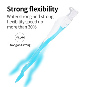 Palmes de plongée à talon ouvert Wave Tpr pour adultes, pour la plongée avec tuba et l'entraînement de natation - Product Image 4