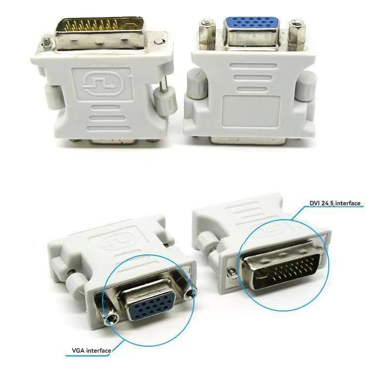 Adaptador DVI 24 + 5 macho a VGA hembra Adaptador de monitor de computadora DVI a VGA Cabezal adaptador de video