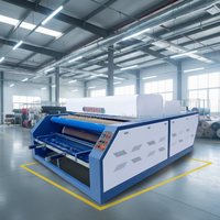 Machine automatique de formage et de rétraction de tissus HUWEI, trois contrôleurs à onduleur, alimentation en tissu sans tension, largeur de travail 2100 mm, puissance 15 kW