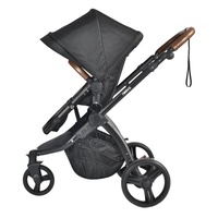 Poussette de jogging absorbe les chocs, poussette de bébé de voyage en plein air, jogging à 3 roues réglables, pliable rapide, avec voiture