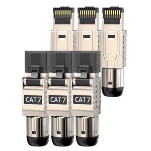 Konektor <span class=keywords><strong>Ethernet</strong></span> berpelindung Aloi seng, colokan Modular Cat7/Cat6a dengan koneksi bidang mudah RJ45 - Product Image 1