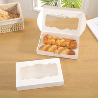Boîtes à gâteaux en carton rigide transparent en gros, emballages de boulangerie multi-tailles pour pain, desserts et pâtisseries
