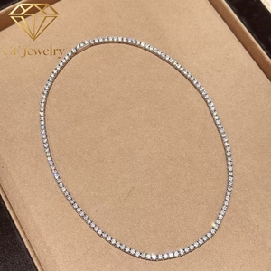 Collier tennis en diamant de laboratoire certifié IGI 10 points, or blanc 18 carats, taille brillant, chaîne tennis, bijoux fins, luxe pour femme - Product Image 1
