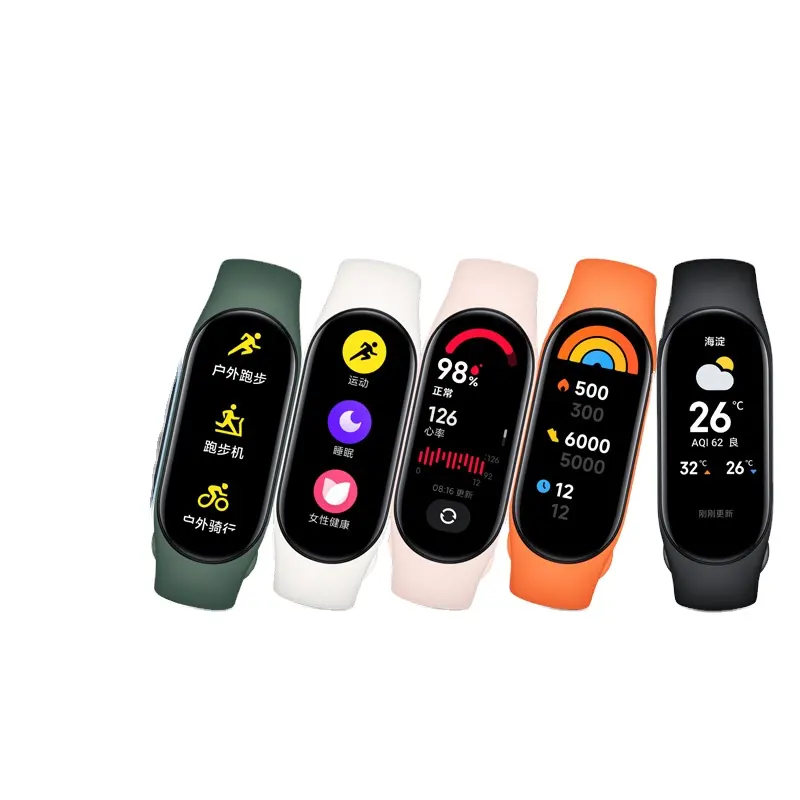 Brand new xiao mi Mi Band 7 Waterproof 1.62 AMOLED Screen Blood Oxygen Heart Rate Monitor Fitness Tracker Reloj Sports Bracelets