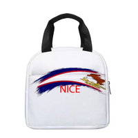 Sac à déjeuner isotherme réutilisable et portable avec motif d'aigle et drapeau de la Samoa américaine, sac isotherme, sac à main, souvenir patriotique pour l'extérieur
