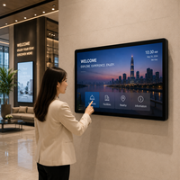 Kiosque interactif mural sans fil de 24 pouces, batterie rechargeable, écran tactile PCAP, moniteur publicitaire léger en ABS