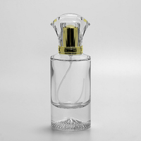 Flacons de parfum en verre transparent ABT 30ml 50ml avec fond épais en forme de volcan unique, options de logo et de bouchon personnalisés