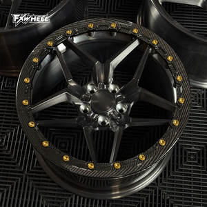 Roues forgées Drag Beadlock 15x12 Deep Dish Satin Black 5x4.75 Fit C6 ZR1 <span class=keywords><strong>Camaro</strong></span> Track Pro Setup - Product Image 1
