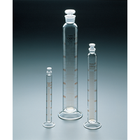 Graduated measuring cylinders with glass stopper