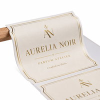 Autocollants pour bouteilles de vin, vernis spot, feuille métallique adhésive pour bouteilles en verre et emballages, fabricant sur mesure