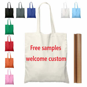 Batch printing tote <b>bags</b>, custom printing <b>rope</b> handles, organic cotton canvas, large custom logo <b>bags</b>, shopping <b>bags</b> - Product Image 1