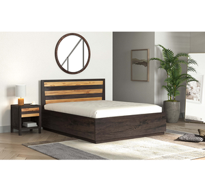 Cama de madera maciza de lujo hecha a mano con diseño personalizado y construcción de alta calidad para la elegancia del dormitorio y la sala de estar - Product Image 1