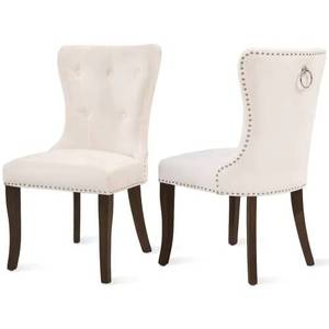 Modern Solid Wood Upholstered <b>Dining</b> <b>Chairs</b> for Home Furniture 2 Pieces - Product Image 1