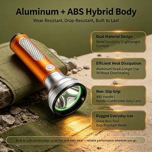 WOSEN 5W White Laser EDC Mini <b>LED</b> Flashlight 69g Camping <b>Rechargeable</b> IP64 Waterproof COB Dual Source Torch - Product Image 5