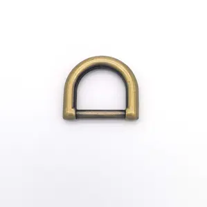 仿古黄铜金属带环锌合金20毫米D环带扣耐用金属环，用于包带