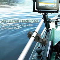 Support de pagaie en plastique pour kayak 2 places, gain de place, accessoires de pêche et de kayak, support pour filet et cannes à pêche
