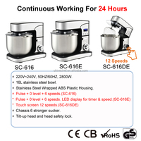 Mélangeur sur socle planétaire professionnel 16L mélangeur de pâte Machine électrique multi-usages robot culinaire mélangeur accessoire Batidora