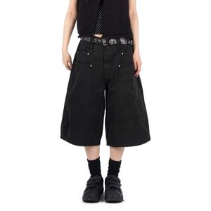 Prix de gros Short Bermuda 100% Coton Double Teinture Logo Personnalisé Mode Streetwear Hip Hop Short Cargo Multi-poches - Product Image 3