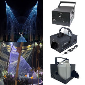 Casamento Set Laser Light + Snow Machine + Haze Machine DJ Disco Laser Stage Light Show Névoa Máquina De Fumaça - Product Image 1