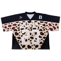 Maillot de football américain en tissu mesh respirant pour homme, style rétro, chemise de rugby pour le streetwear ou l'entraînement