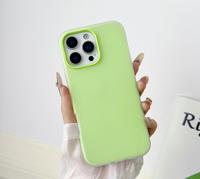 Confortable couleur bonbon givré TPU antichoc coque souple coque de téléphone 2 en 1 couleur unie étui de téléphone portable pour iPhone 17 16 15 14