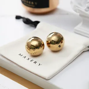 Round Ball Handle PVD Gold Shining Cabinet Handle Modern Creative Solid Brass Furniture Handle Hardware Decor China Factory